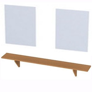 Полка для бритья с двумя зеркалами