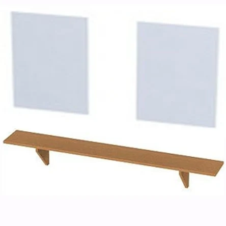 Полка для бритья с двумя зеркалами